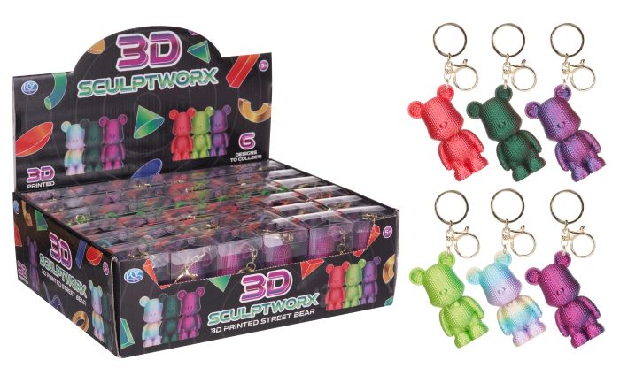 3D PRINTED (Sculptworkx) STREET BEAR in PLA 9cm In espo da 36pz 6ass…x216